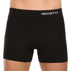 Nedeto 3PACK pánské boxerky bezešvé bambusové černé (3NDTB001S) - velikost L