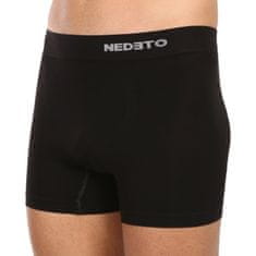 Nedeto 3PACK pánské boxerky bezešvé bambusové černé (3NDTB001S) - velikost L