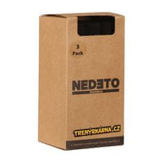 Nedeto 3PACK pánské boxerky bezešvé bambusové černé (3NDTB001S) - velikost L