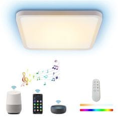 Immax Stropní svítidlo (07168-W40) Neo LITE TUDO Smart stropní svítidlo s RGB podsvícením 40cm, 50W Tuya WIFI Bílá