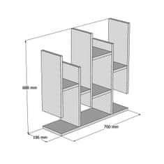 Kalune Design Nástěnná police FLOWARO 70 cm bílá