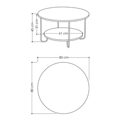 Kalune Design Konferenční stolek Corro bílý