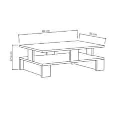 Kalune Design Konferenční stolek Mansu antracitový