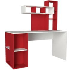 Kalune Design Psací stůl CORAL bílý/červený