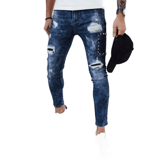 Dstreet Pánské džínové kalhoty SVEA modré ux4149