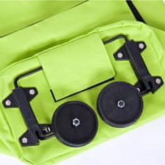 Netscroll Skládací nákupní taška s kolečky, která slouží také jako módní doplněk, vynikající také na pláž, kapacita 23L, voděodolná, skládací kolečka, zesílené dno, ShoppingBag