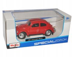 Maisto Auto VOLKSWAGEN BEETLE 1/24 červené