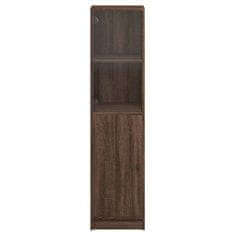 Vidaxl Highboard se skleněnými dvířky hnědý dub 35 x 37 x 142 cm