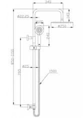 Invena Sprchový sloup s termostatickou baterií imola exe (AU-11-001-Q)