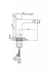 Invena Bidetová baterie nyks chrom (BB-28-001-S)