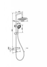 Invena Sprchový sloup s termostatickou baterií musta (AU-84-004-X)