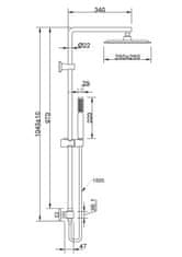 Invena Sprchový sloup s termostatickou baterií svart (AU-85-004-X)