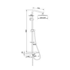 Invena Sprchový sloup svart basic, černá (AU-85-D04-X)