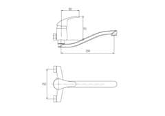 Invena Umyvadlová/ dřezová baterie mitris, délka raménka 15 cm (BC-79-K01-B)