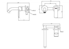 Invena Umyvadlová baterie siros, černá (BP-90-U04-A)