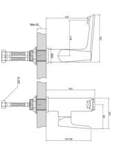 Invena Umyvadlová baterie dokos chrom (BU-19-0B1-V)