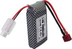 YUNIQUE GREEN-CLEAN Sada 2 LiPo baterií 7.4V 2000mAh s T-zástrčkou a nabíječkou 2v1 - kompatibilní s RC modely 9200, 9200E, 200E, 9202E, HM101, 9125, S920, S921, HB101 a WLtoys