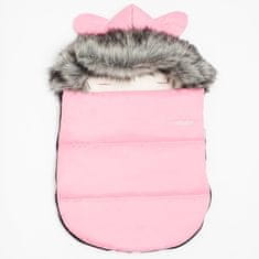 NEW BABY Luxusní zimní fusak s kapucí s oušky Alex Fleece pink
