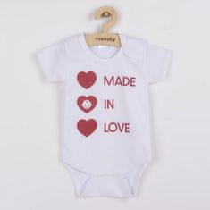 NEW BABY Body s potiskem MADE IN LOVE, vel. 74 (6-9m) Dle obrázku