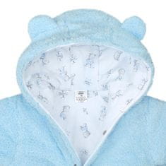 NEW BABY Zimní kombinézka Nice Bear modrá, vel. 74 (6-9m) Modrá