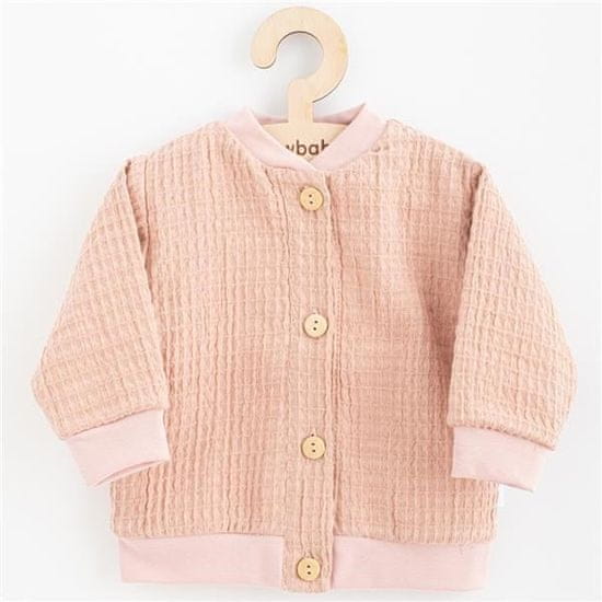 NEW BABY Kojenecký mušelínový kabátek Comfort clothes růžová