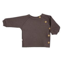 KOALA Kojenecké tričko s dlouhým rukávem Pure brown 62 (3-6m) Hnědá