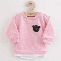 NEW BABY Kojenecká souprava tričko a tepláčky Brave Bear ABS růžová 68 (4-6m) Růžová