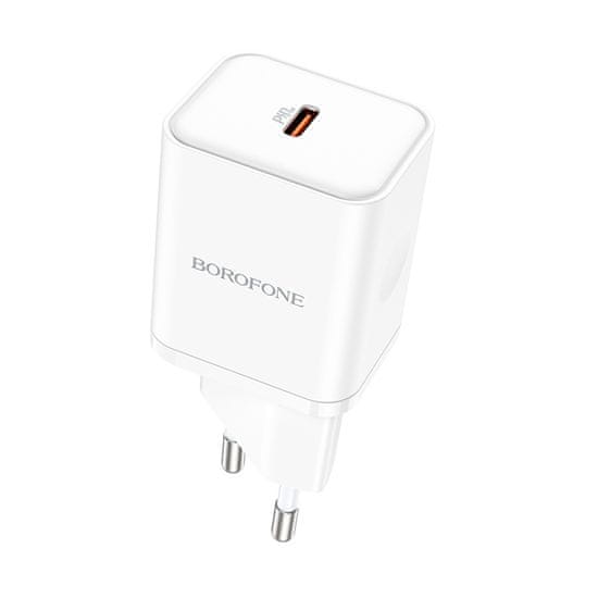 VšeNaMobily.cz Borofone síťová nabíječka BN6 Field - USB-C - QC 3.0 PD 20W , barva bílá