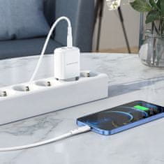 MobilPouzdra.cz Borofone síťová nabíječka BN4 Potential - USB + USB-C - QC 3.0 PD 2.0 20W , barva bílá