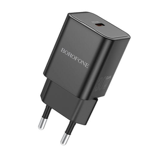 VšeNaMobily.cz Borofone síťová nabíječka BN13 Safety GaN - USB-C - PD 30W , barva černá