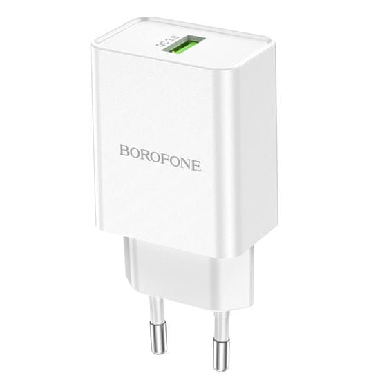 VšeNaMobily.cz Borofone síťová nabíječka BN5 Jingrui - USB - QC 3.0 18W , barva bílá