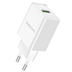 MobilPouzdra.cz Borofone síťová nabíječka BN5 Jingrui - USB - QC 3.0 18W , barva bílá