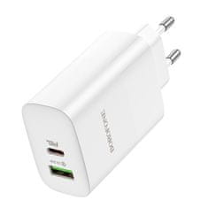 MobilPouzdra.cz Borofone síťová nabíječka BN10 Sunlight - USB + USB-C - QC 3.0 PD 65W , barva bílá