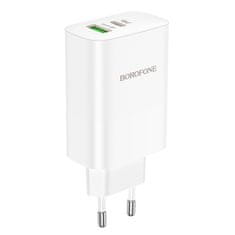 VšeNaMobily.cz Borofone síťová nabíječka BN10 Sunlight - USB + USB-C - QC 3.0 PD 65W , barva bílá