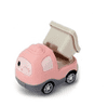 Stavební mini autíčko na setrvačník - růžové, 5x4cm