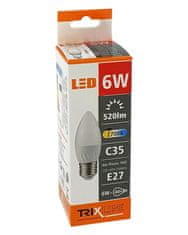 HADEX Žárovka LED E27 6W C35 teplá bílá TRIXLINE