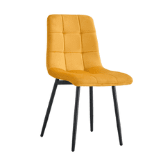 BPS-koupelny Židle, žlutá Velvet látka/černá, RAMITA TYP 3