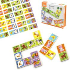 Viga Toys Dřevěná Hra Domino Farma Viga Toys 28 Montessori Dílků