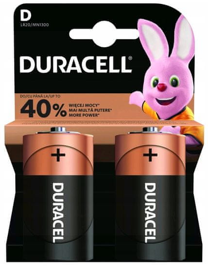 Duracell Basic alkalická baterie 2 ks (D)