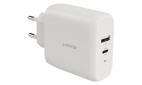 2-Power USB nabíječka PD 20W USB-C & 12W USB-A