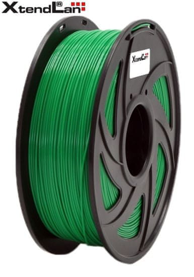 XtendLan PLA filament 1,75mm průhledný zelený 1kg