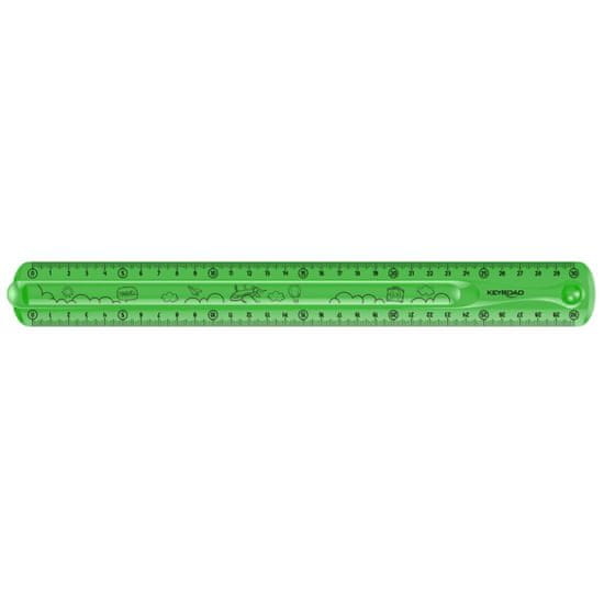 KEYROAD Pravítko - 30cm, ohebné, zelené