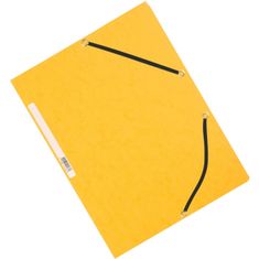 Q-Connect Desky s chlopněmi a gumičkou, žluté