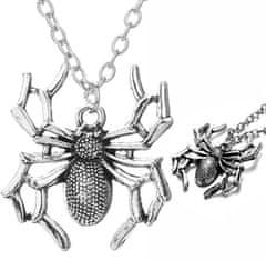 Camerazar Gotický náhrdelník s pavoukem tarantule, retro styl, šperkařský kov bez niklu, 50 cm