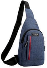 Camerazar Pánský sportovní batoh přes rameno, syntetická tkanina Oxford, voděodolný, 70-130x17x31 cm