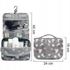 MG Flower Cosmetic Bag kosmetická taška 4L, sivá