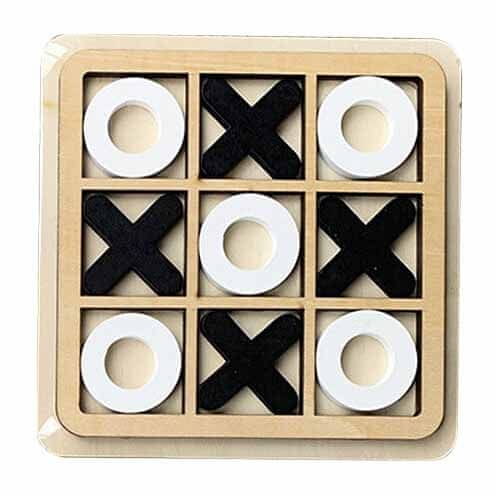 CAB Toys Piškotky nebo XO dřevěná desková hra bílo černé provedení – CAB Toys