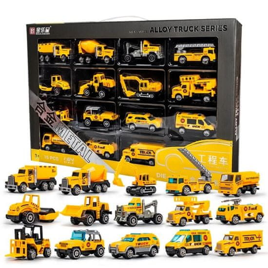 CAB Toys Pracovní autíčka balení 15ks – Engineering Car set