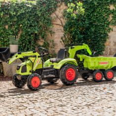 Falk Falk Traktor Claas Avec Zelený Na Pedály S Příchytkou