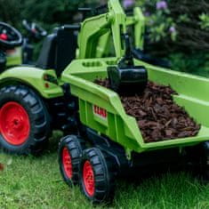 Falk Falk Traktor Claas Avec Zelený Na Pedály S Příchytkou